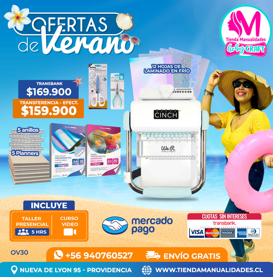 OV30 Kit encuadernadora Cinch verde – Envío gratis