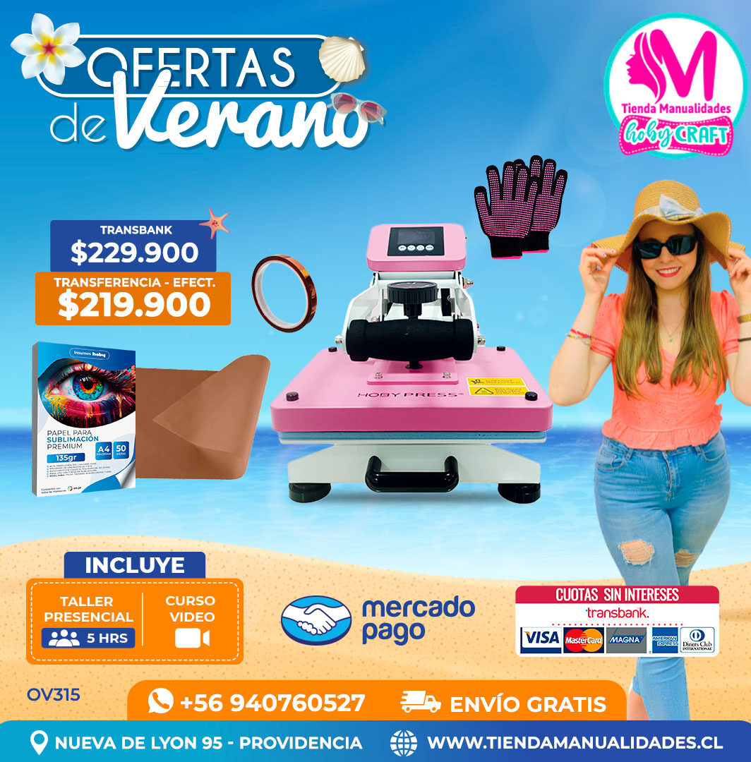 OV315 Kit Estampadora 23x30cm Hobypress – Envío gratis