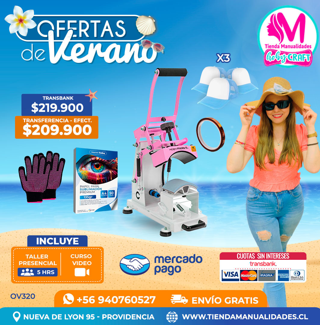 OV320 Kit Estampadora de gorros Hobypress – Envío gratis