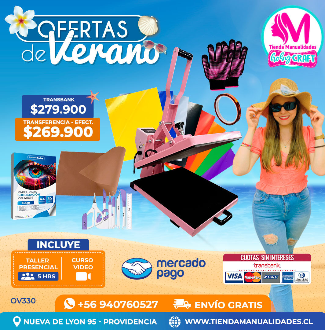 OV330 Kit Estampadora plana 38x38cm Hobypress – Envío gratis