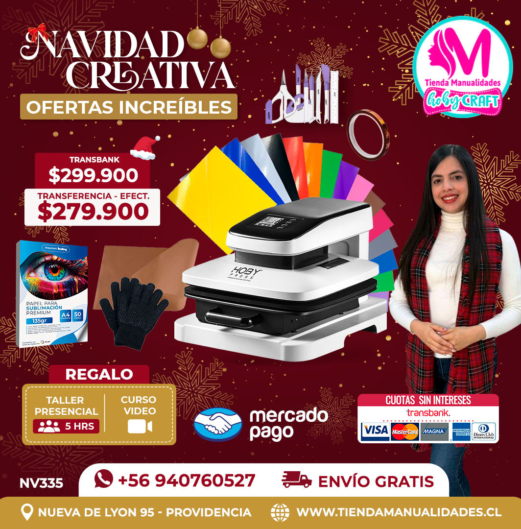 NV335 Kit Estampadora automática 38x38cm Hobypress – Envío gratis