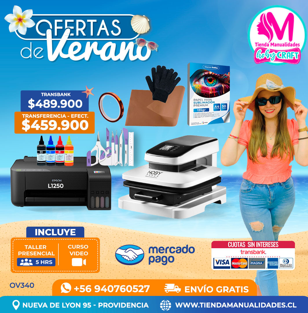 OV340 Kit Estampadora automática 38x38cm Hobypress – Envío gratis