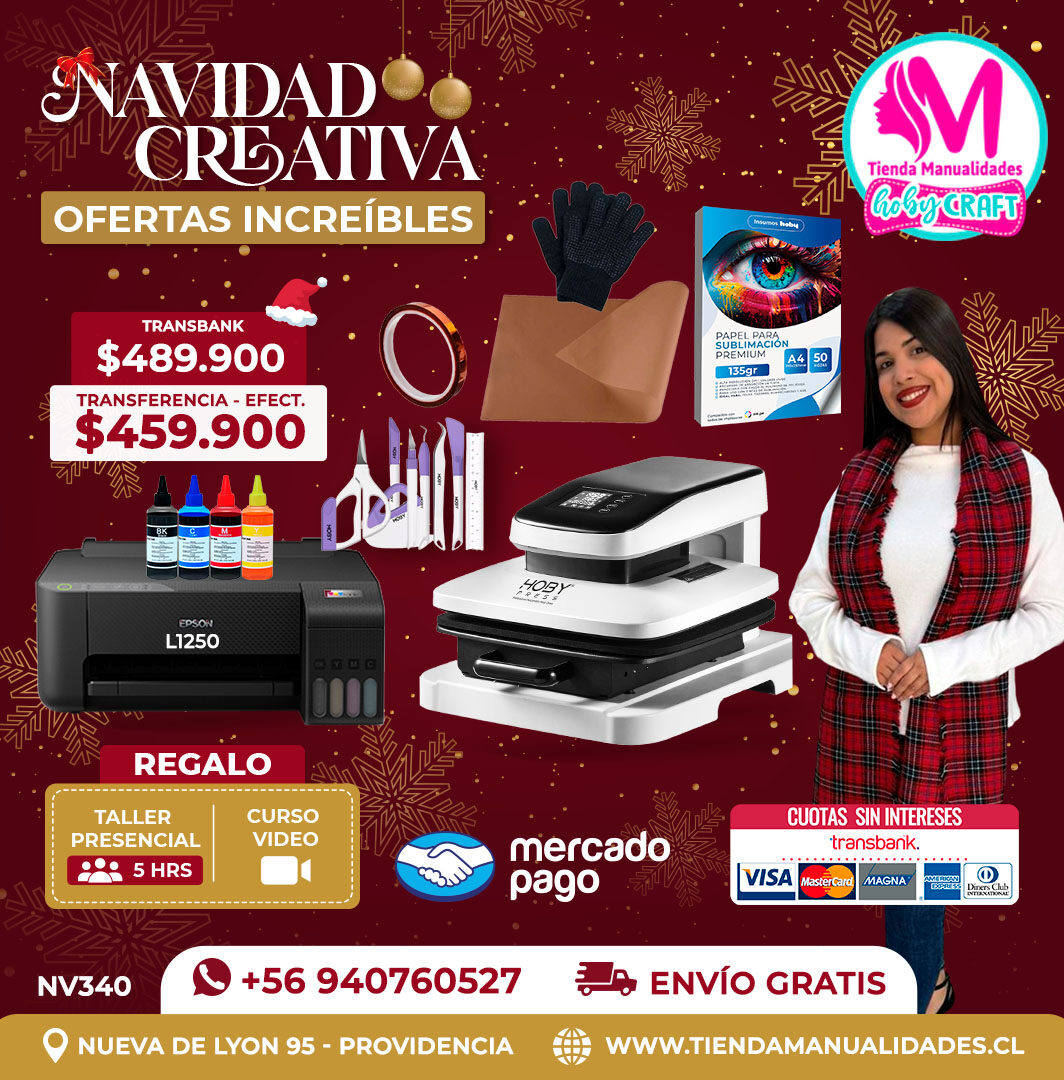 NV340 Kit Estampadora automática 38x38cm Hobypress – Envío gratis