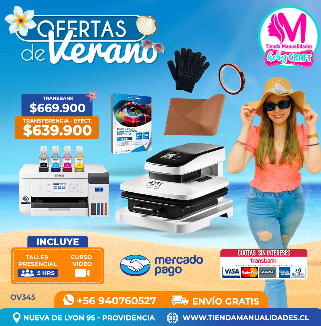 OV345 Kit Estampadora automática 38x38cm Hobypress – Envío gratis