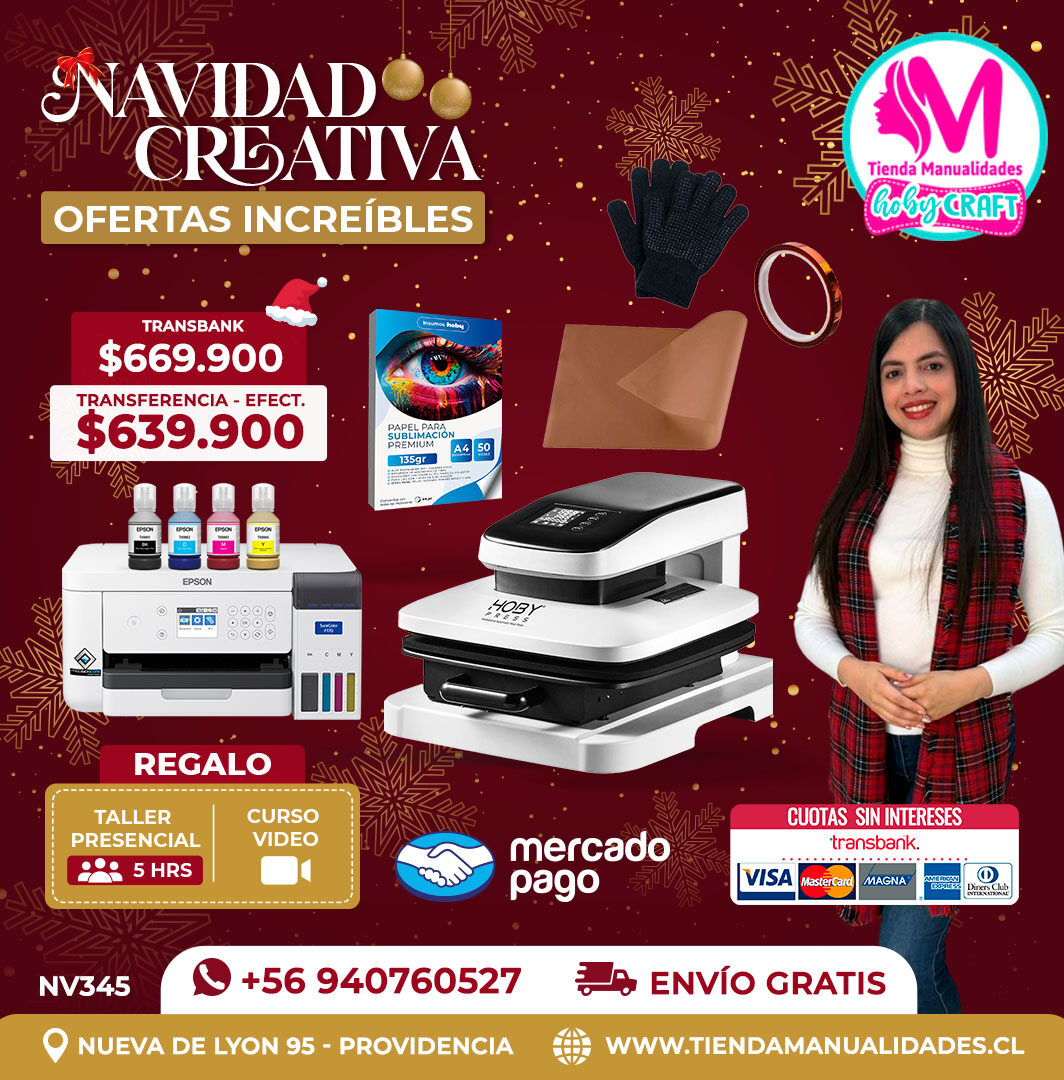 NV345 Kit Estampadora automática 38x38cm Hobypress – Envío gratis