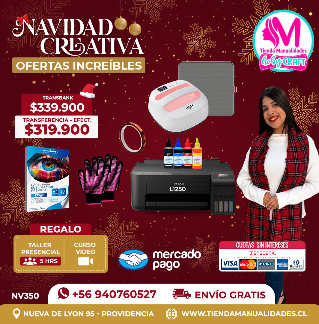 NV350 Kit Estampadora 24x24cm Hobypress – Envío gratis