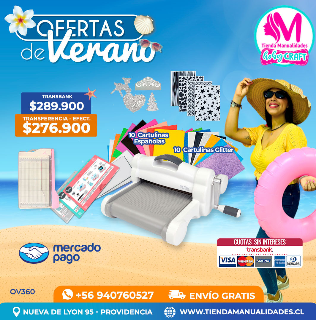 OV360 Kit Troqueladora Big Shot Plus A4 – Envío gratis