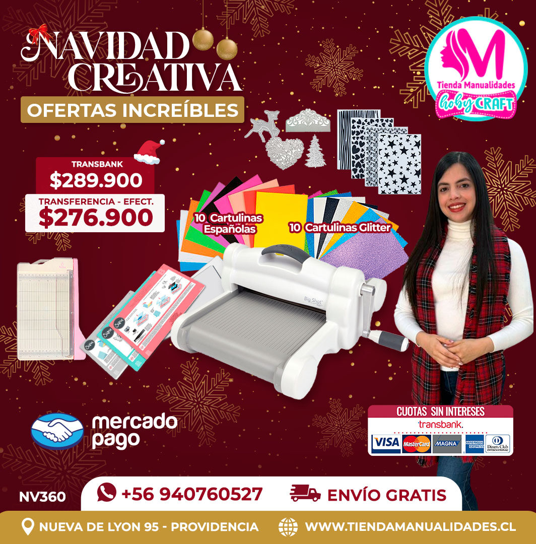 NV360 Kit Troqueladora Big Shot Plus A4 – Envío gratis