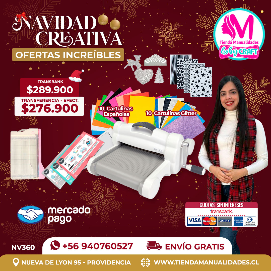 NV360 Kit Troqueladora Big Shot Plus A4 – Envío gratis