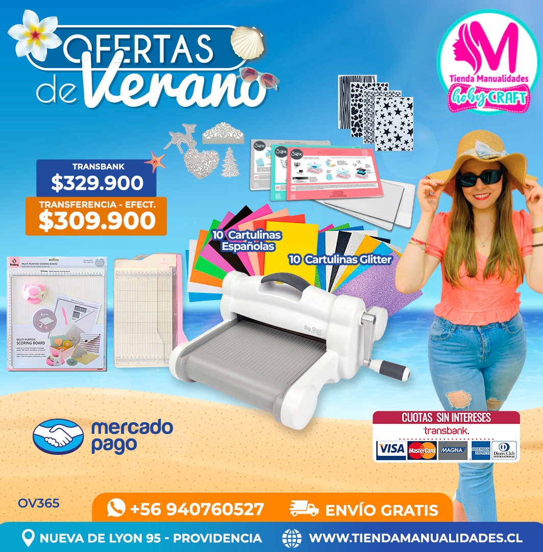 OV365 Kit Troqueladora Big Shot Plus A4 – Envío gratis