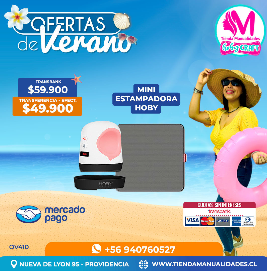 OV410 Kit Estampadora Mini HobyPress Rosa