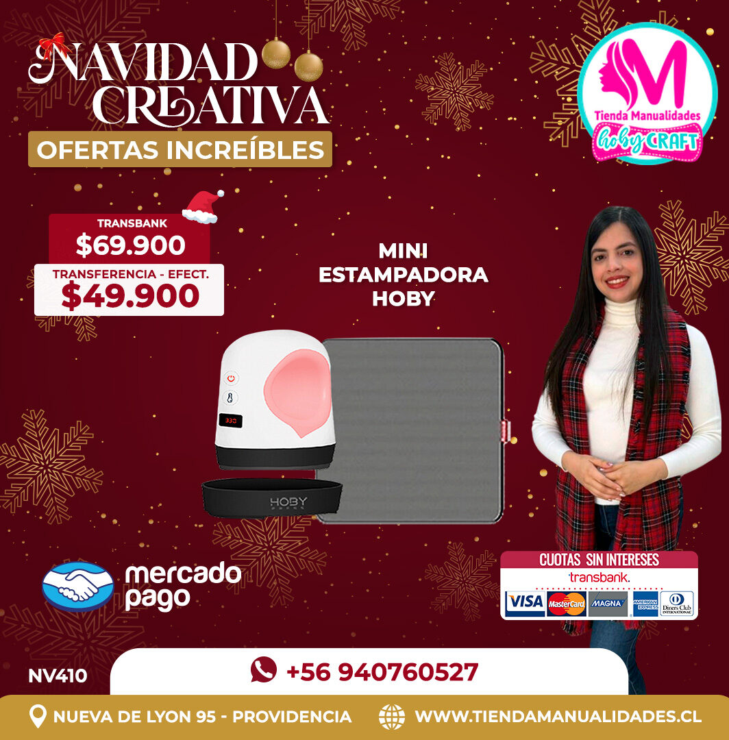 NV410 Kit Estampadora Mini HobyPress Rosa