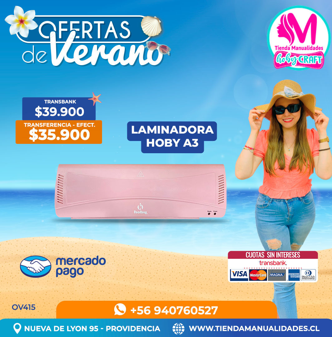 OV415 Laminadora Térmica A3 Hoby Rosada