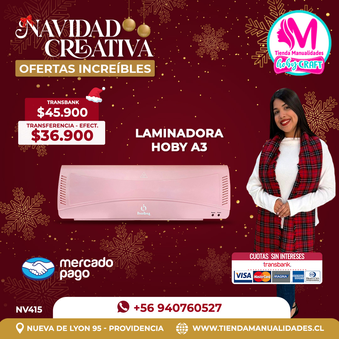 NV415 Laminadora Térmica A3 Hoby Rosada