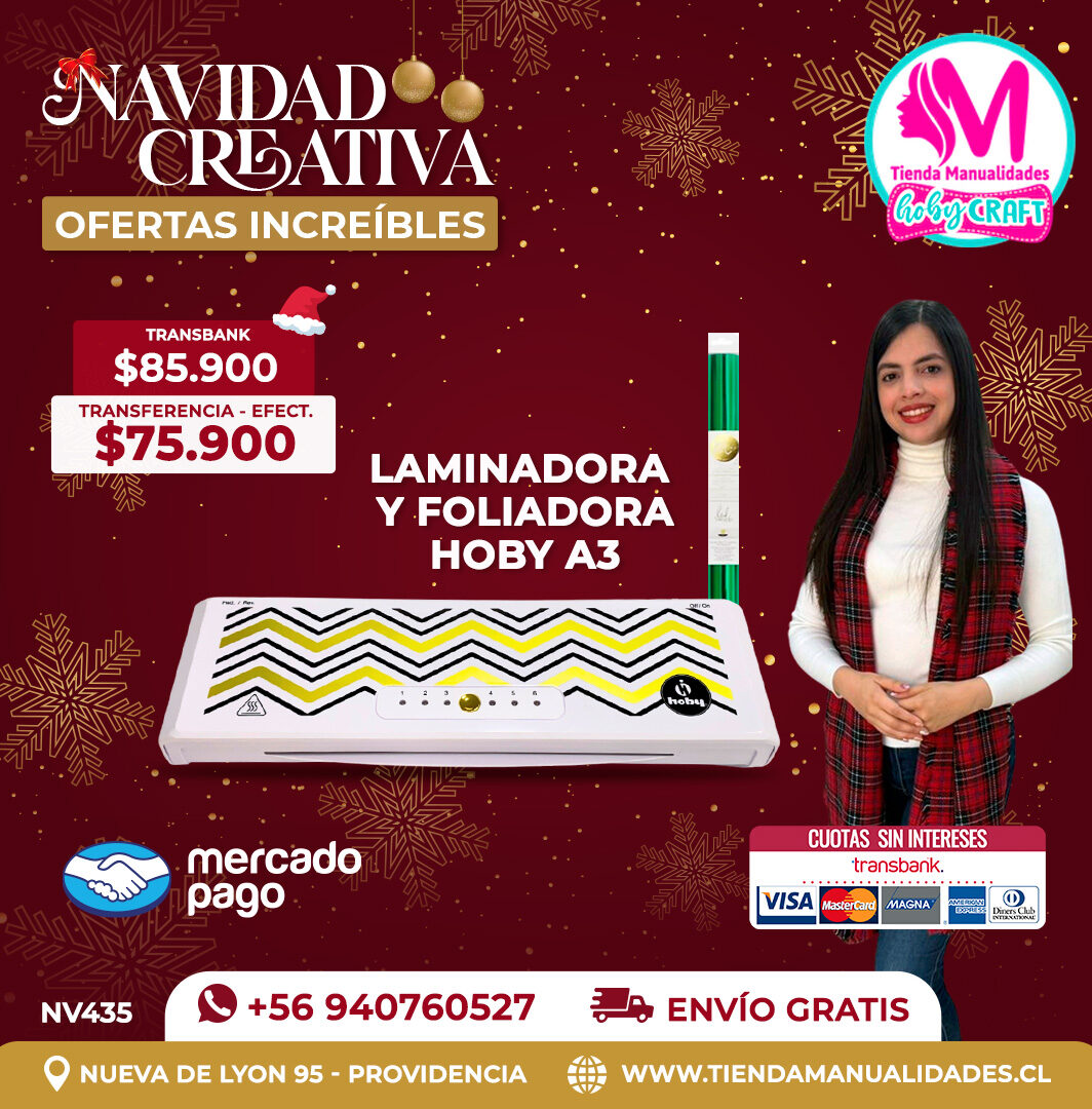 NV435 Laminadora Foliadora Térmica A3 Hoby – Envío gratis