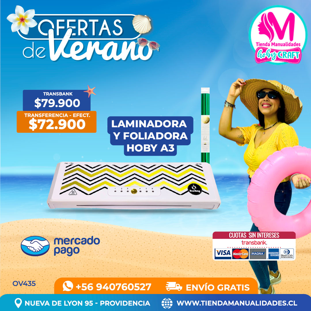 OV435 Laminadora Foliadora Térmica A3 Hoby – Envío gratis