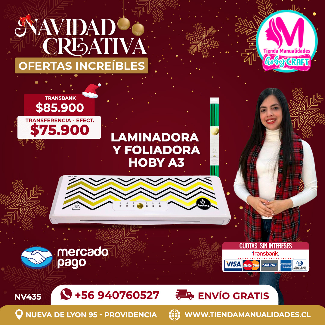 NV435 Laminadora Foliadora Térmica A3 Hoby – Envío gratis