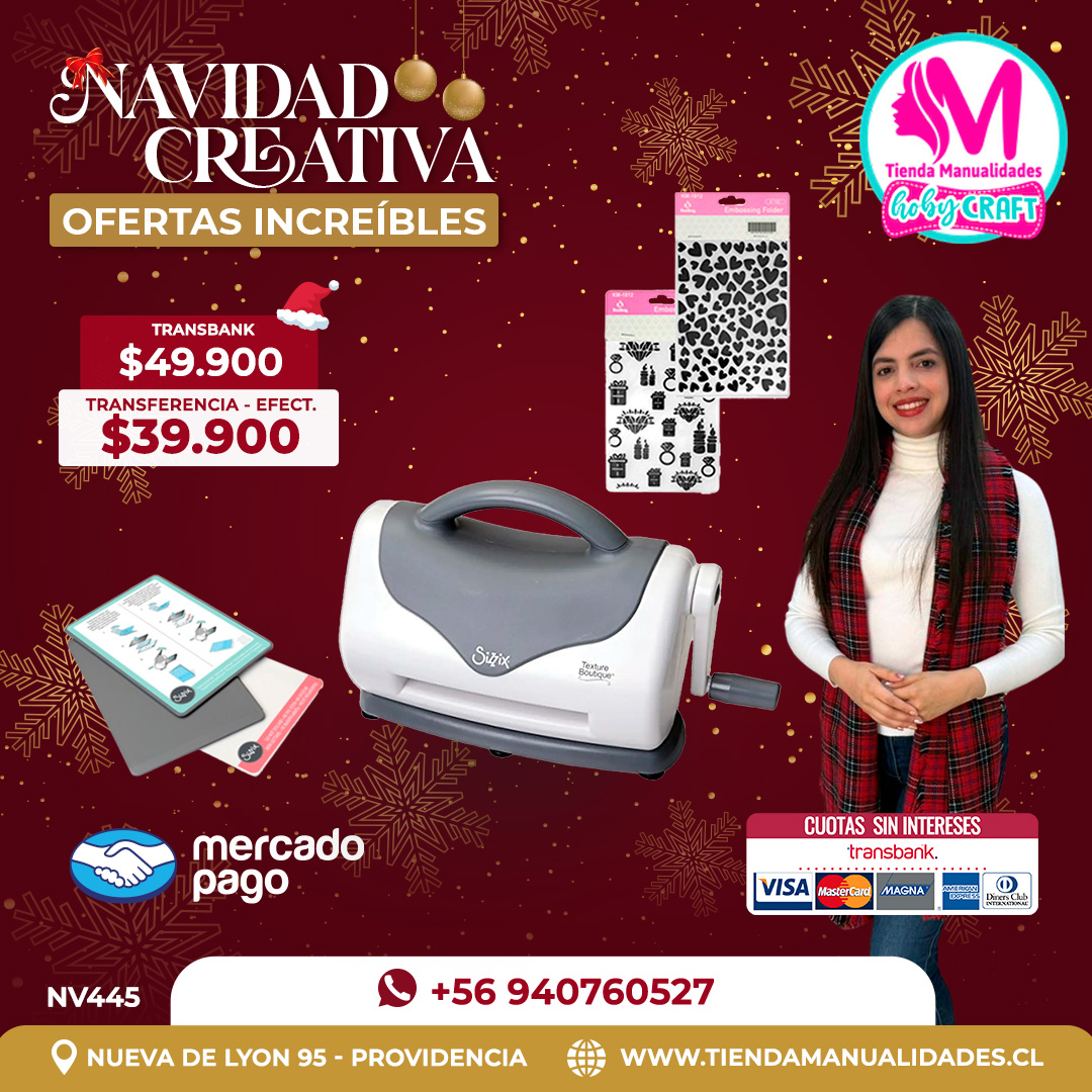 NV445 Kit Texturizadora Sizzix Boutique