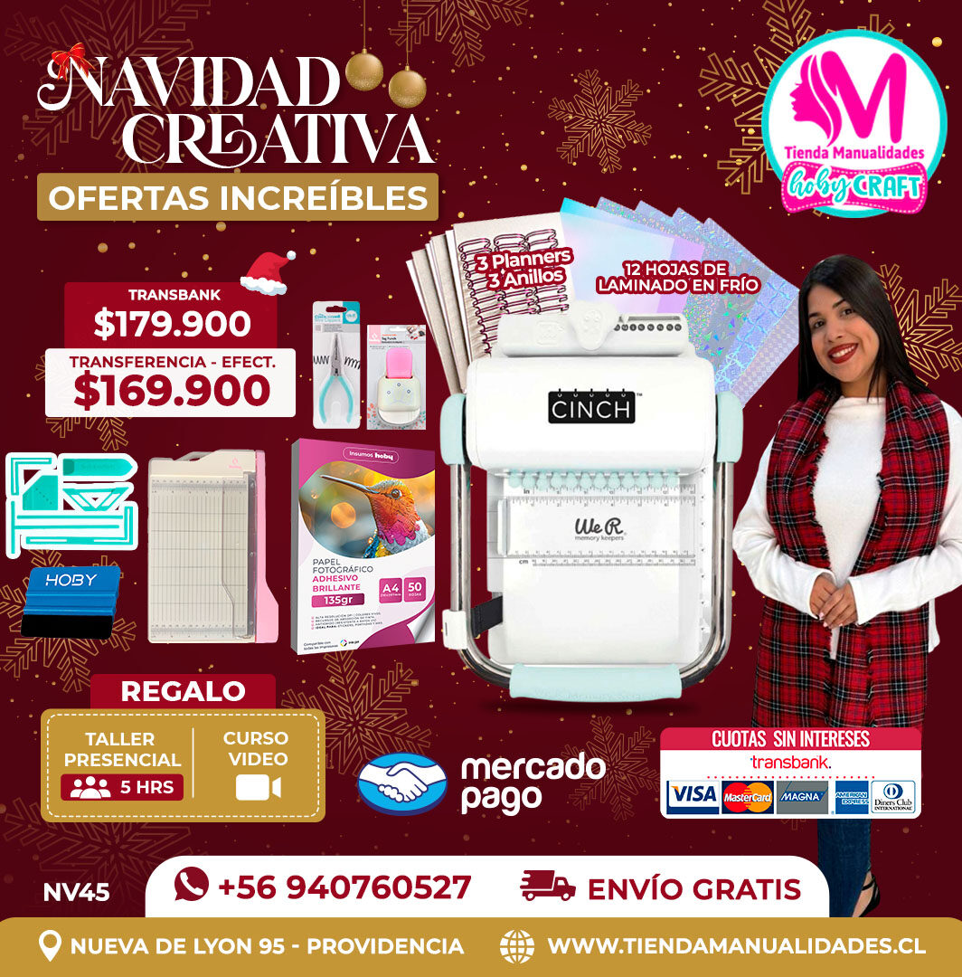 NV45 Kit encuadernadora Cinch turquesa – Envío gratis