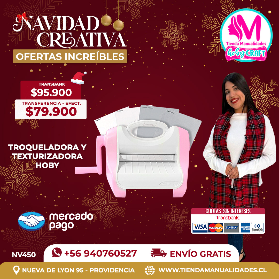 NV450 Troqueladora y Texturizadora Hoby – Envío gratis