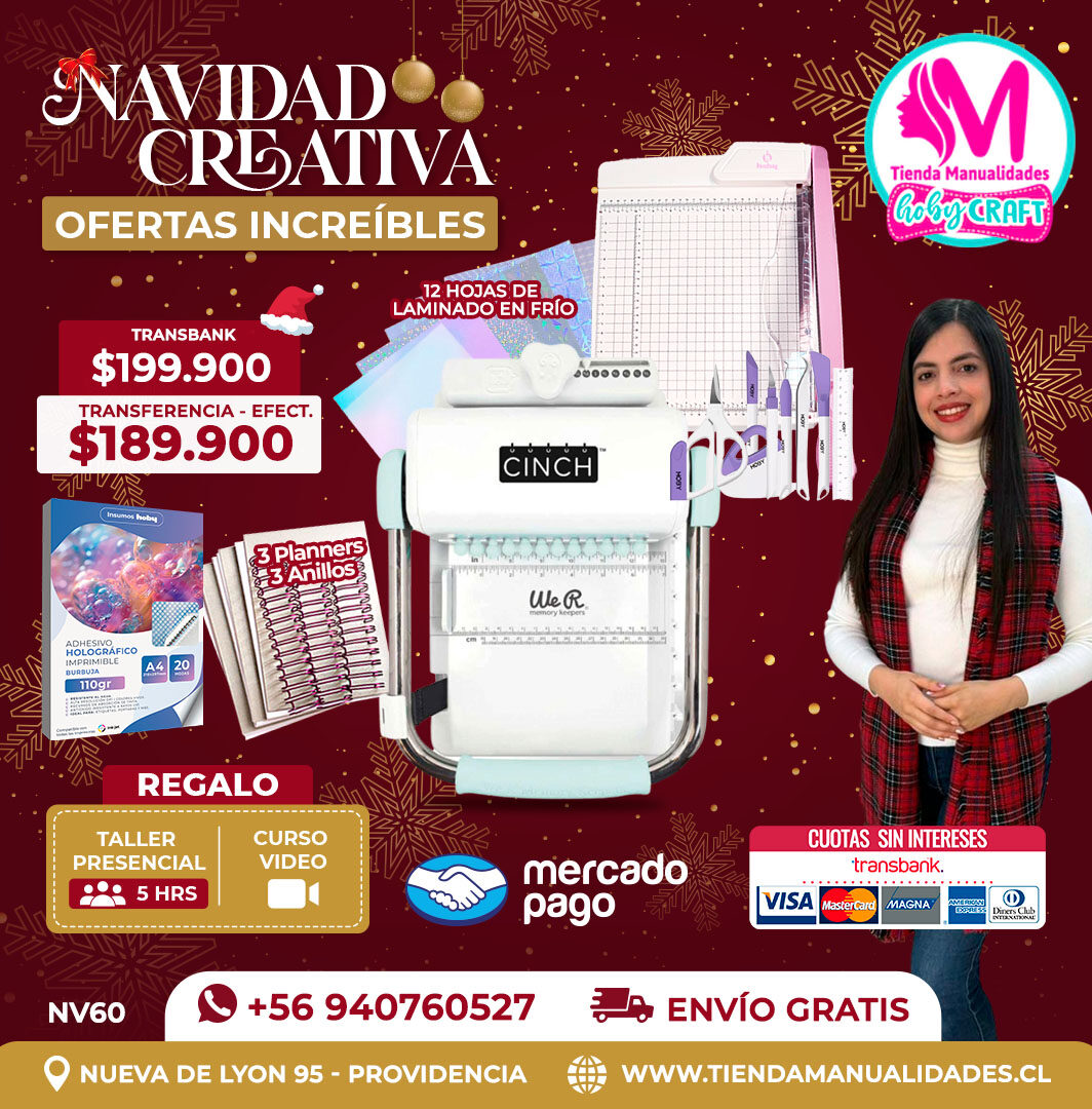 NV60 Kit encuadernadora Cinch verde – Envío gratis