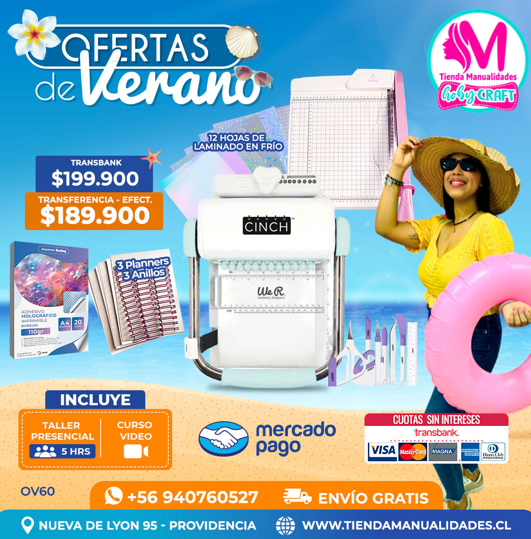 OV60 Kit encuadernadora Cinch verde – Envío gratis