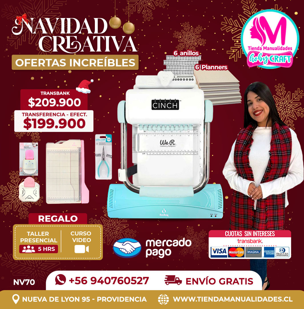 NV70 Kit encuadernadora Cinch verde – Envío gratis