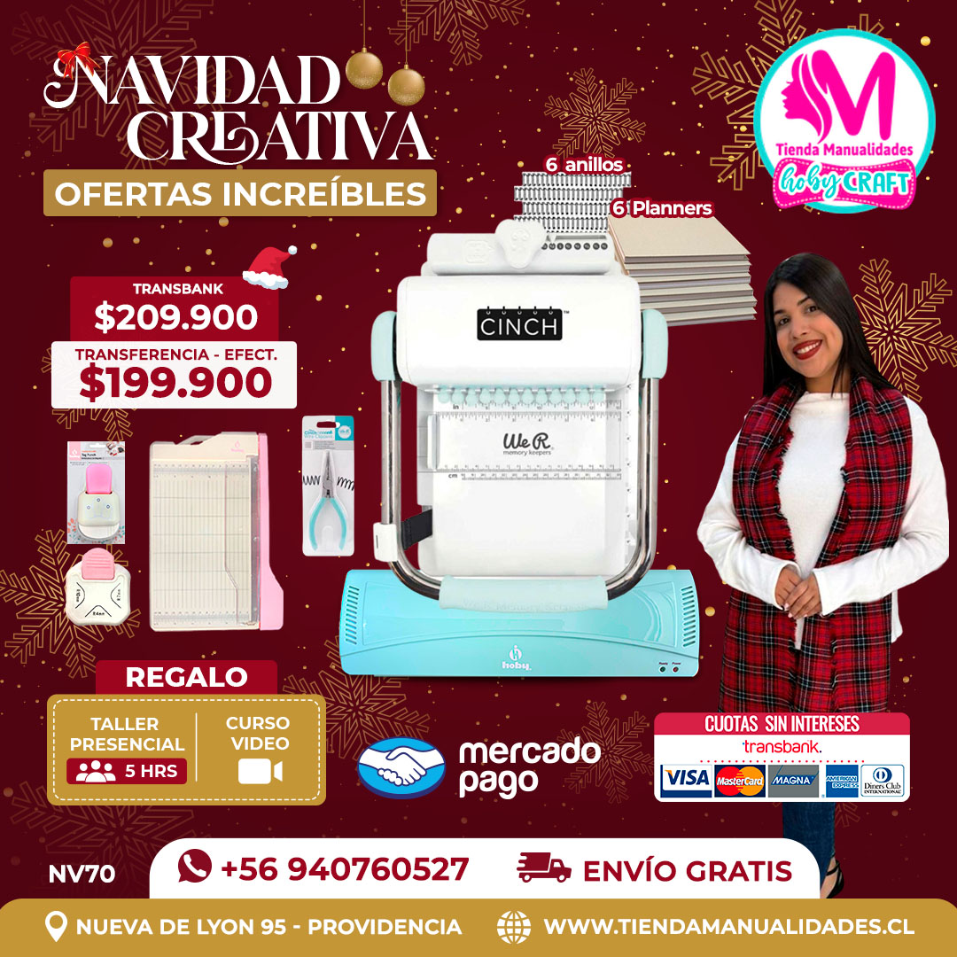 NV70 Kit encuadernadora Cinch verde – Envío gratis