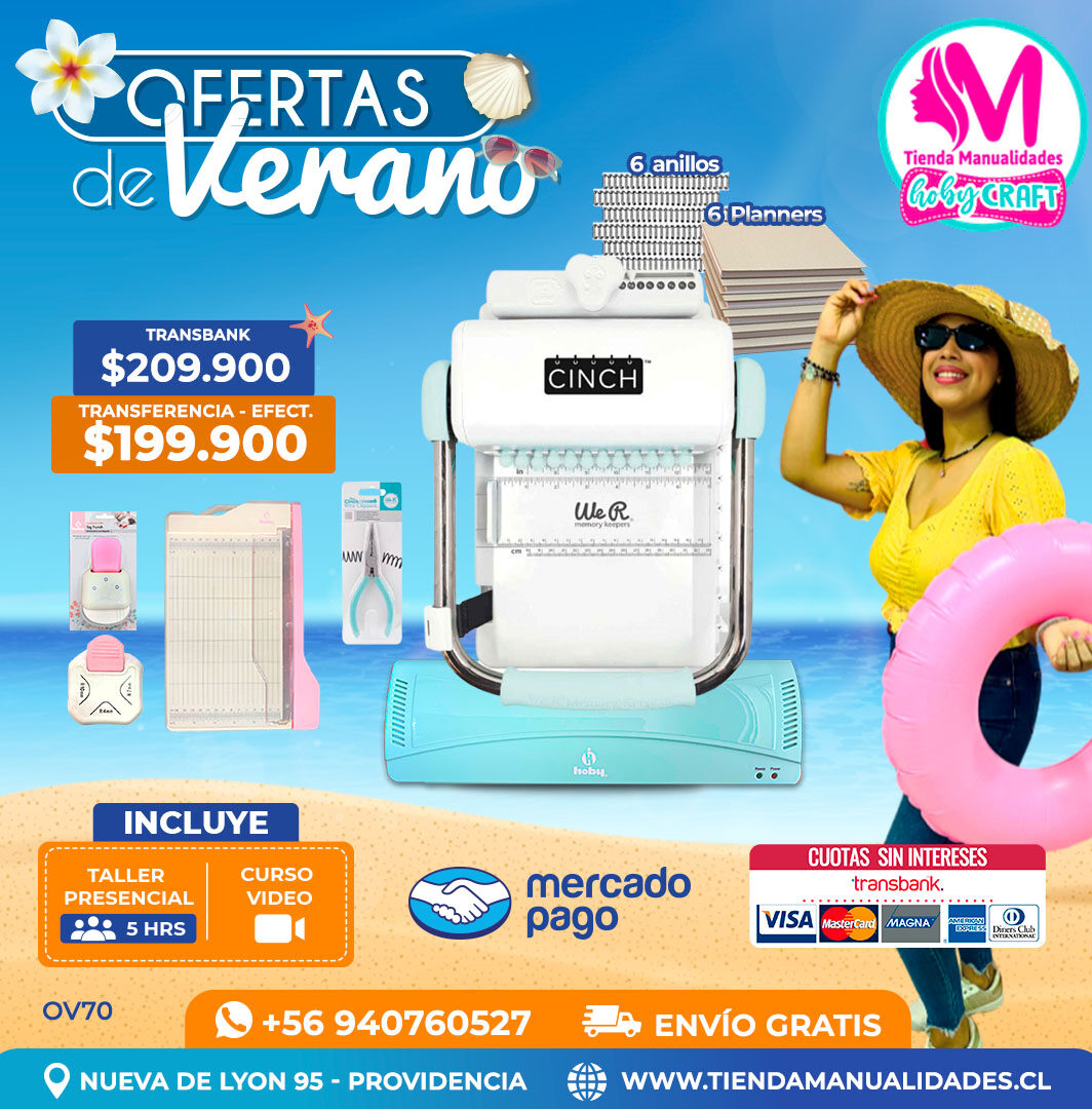 OV70 Kit encuadernadora Cinch verde – Envío gratis