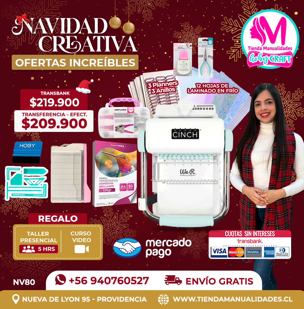 NV80 Kit encuadernadora Cinch verde – Envío gratis