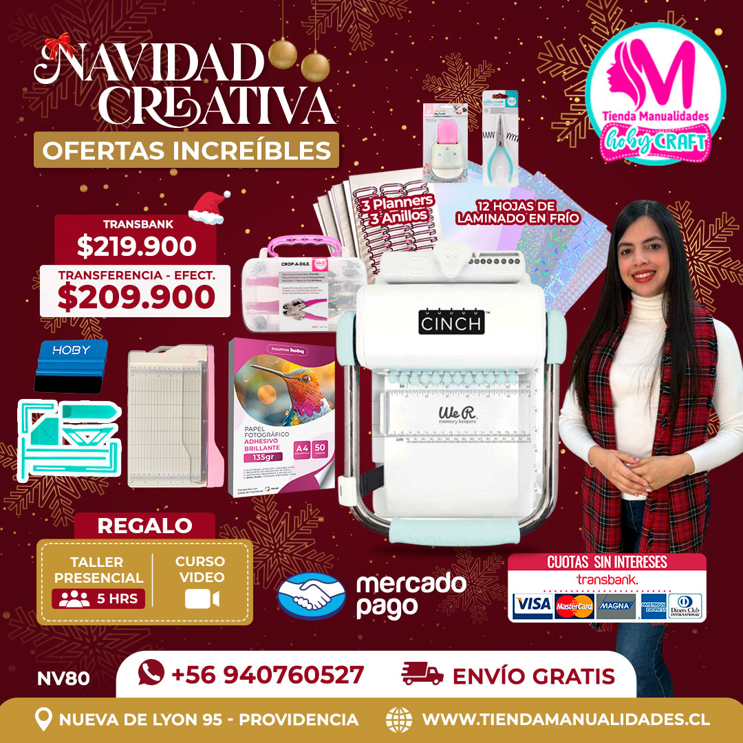 NV80 Kit encuadernadora Cinch verde – Envío gratis