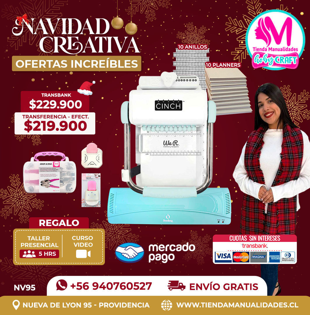 NV95 Kit encuadernadora Cinch verde – Envío gratis