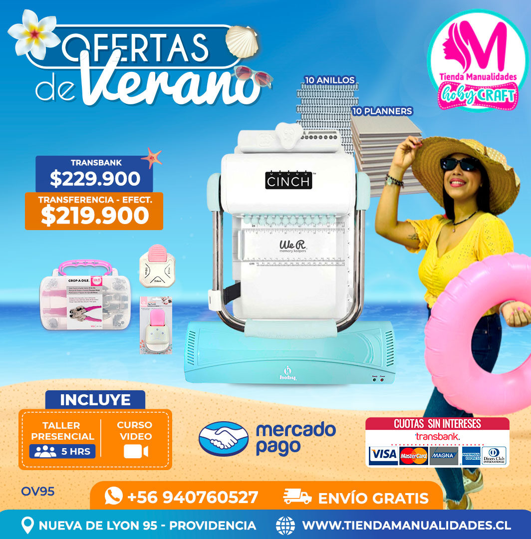OV95 Kit encuadernadora Cinch verde – Envío gratis