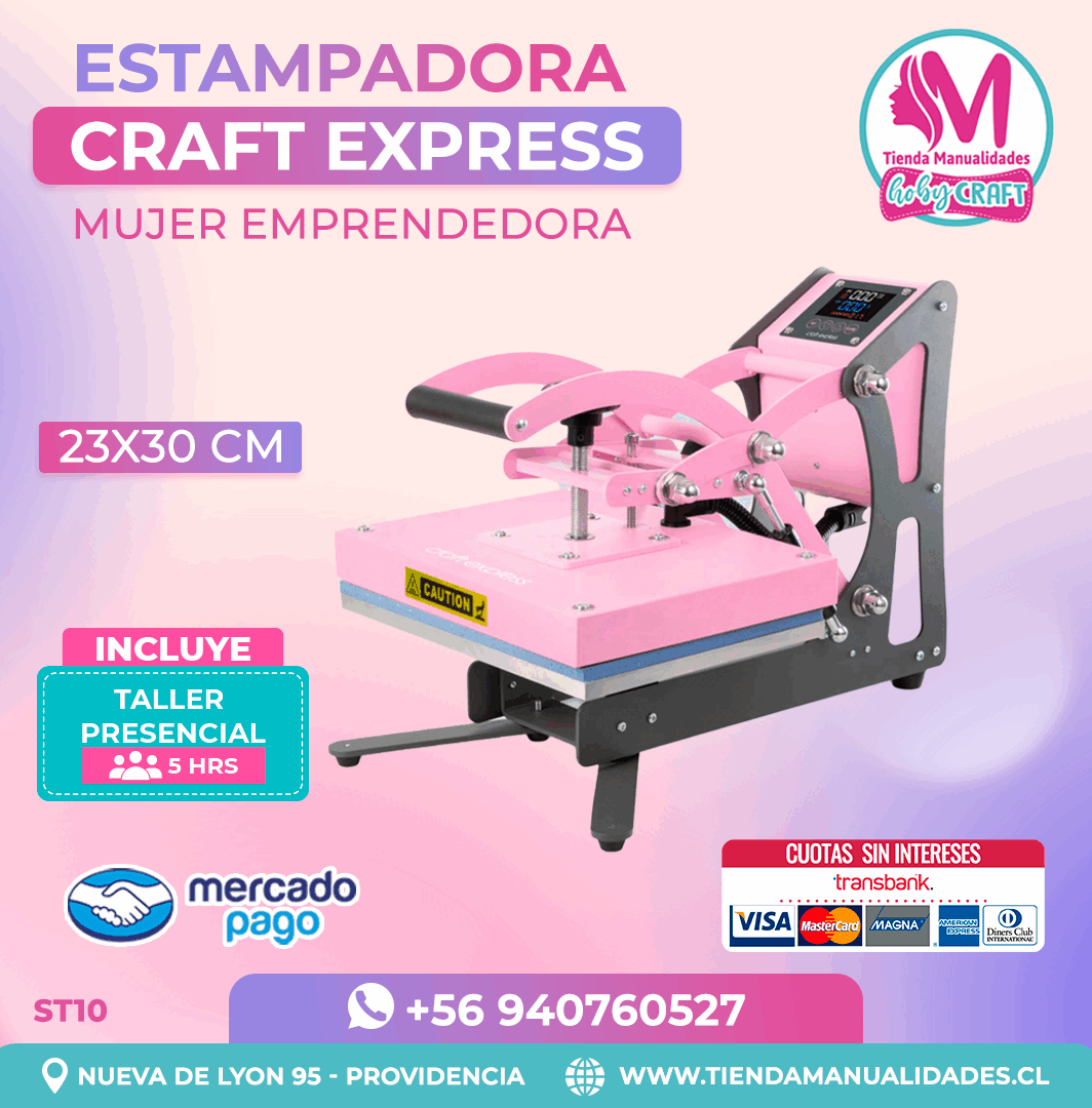 ST10 Estampadora Plana Craft Express 23x30cm – Entrega Inmediata