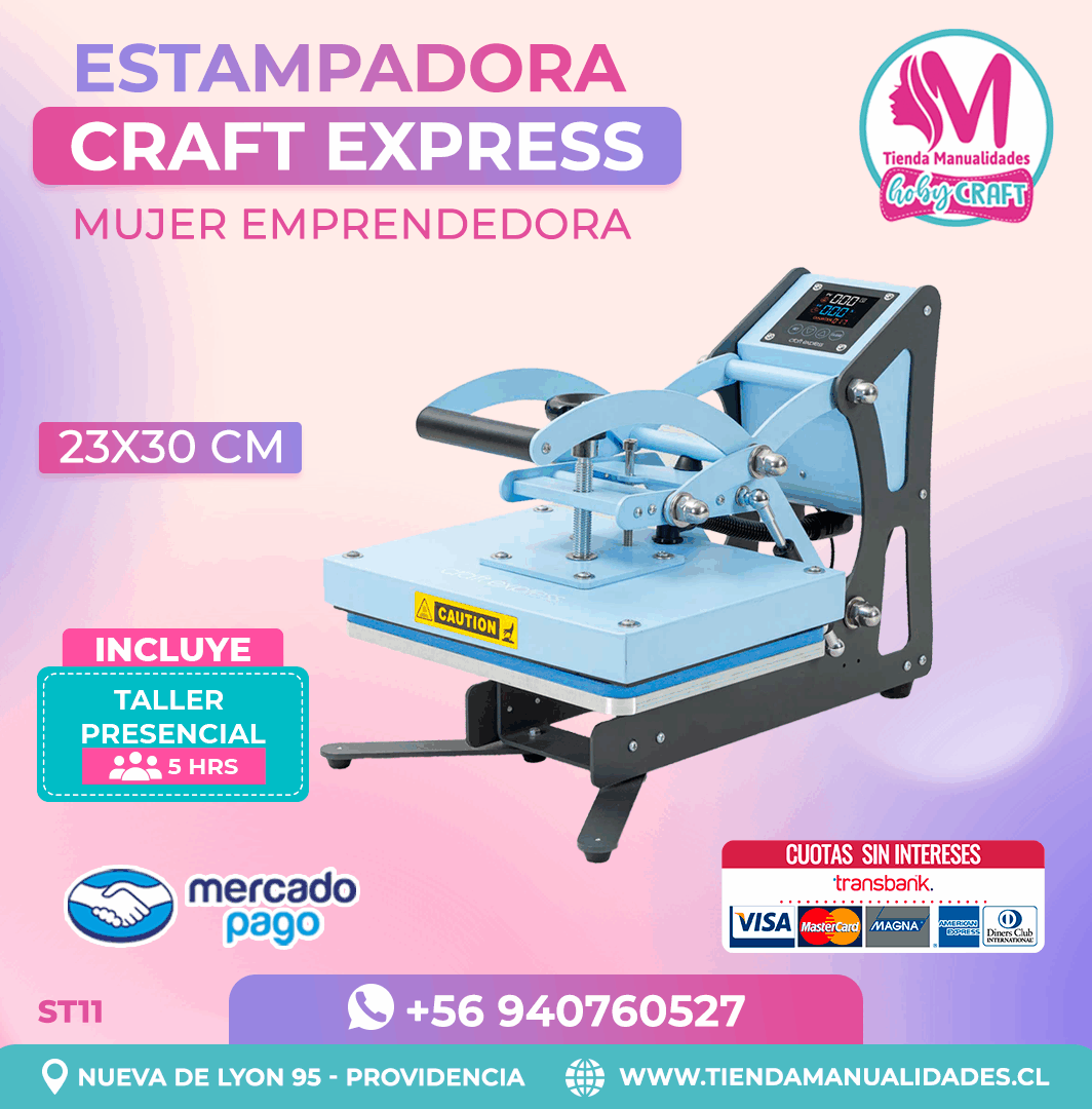 ST11 Estampadora Plana Craft Express 23x30cm – Entrega Inmediata