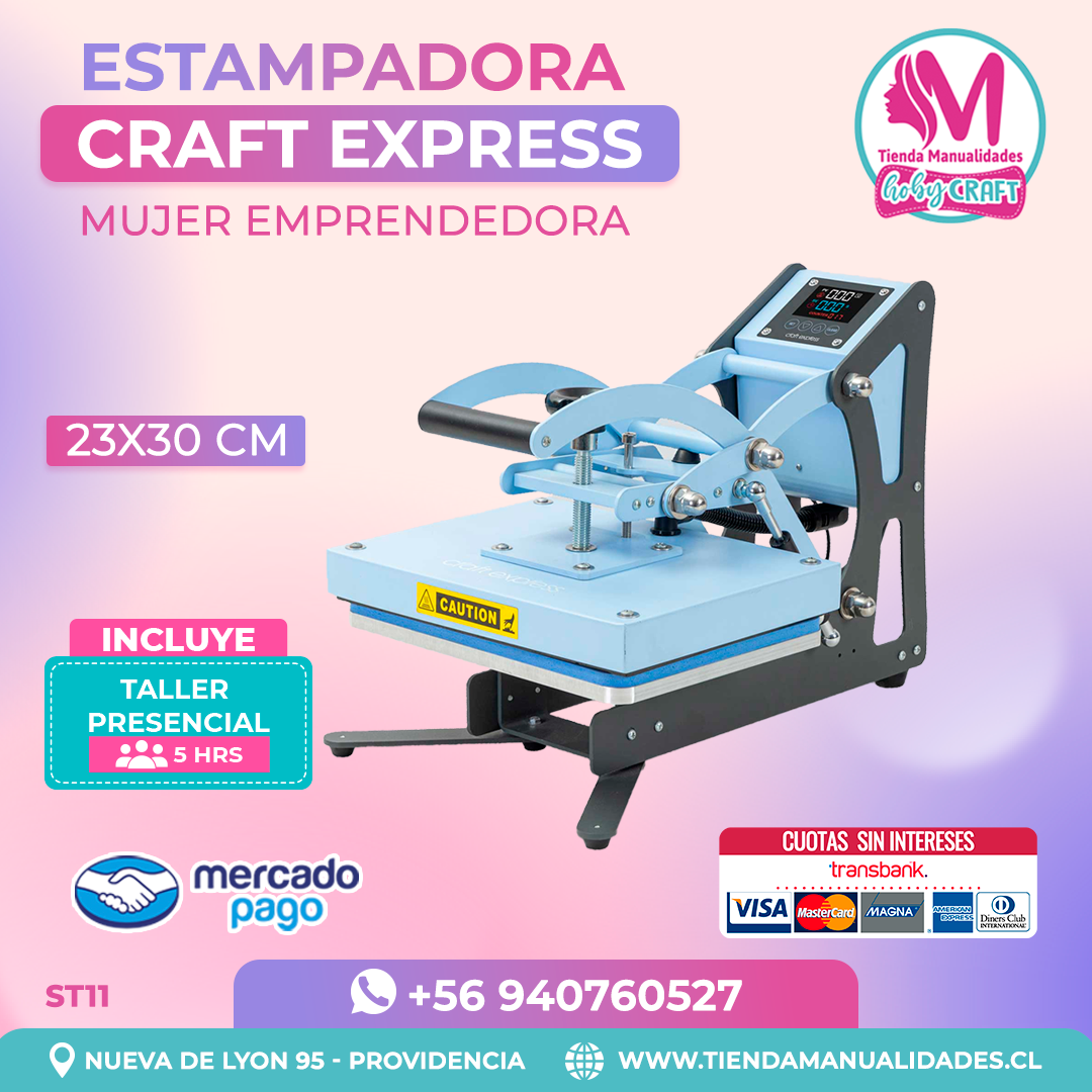 ST11 Estampadora Plana Craft Express 23x30cm – Entrega Inmediata