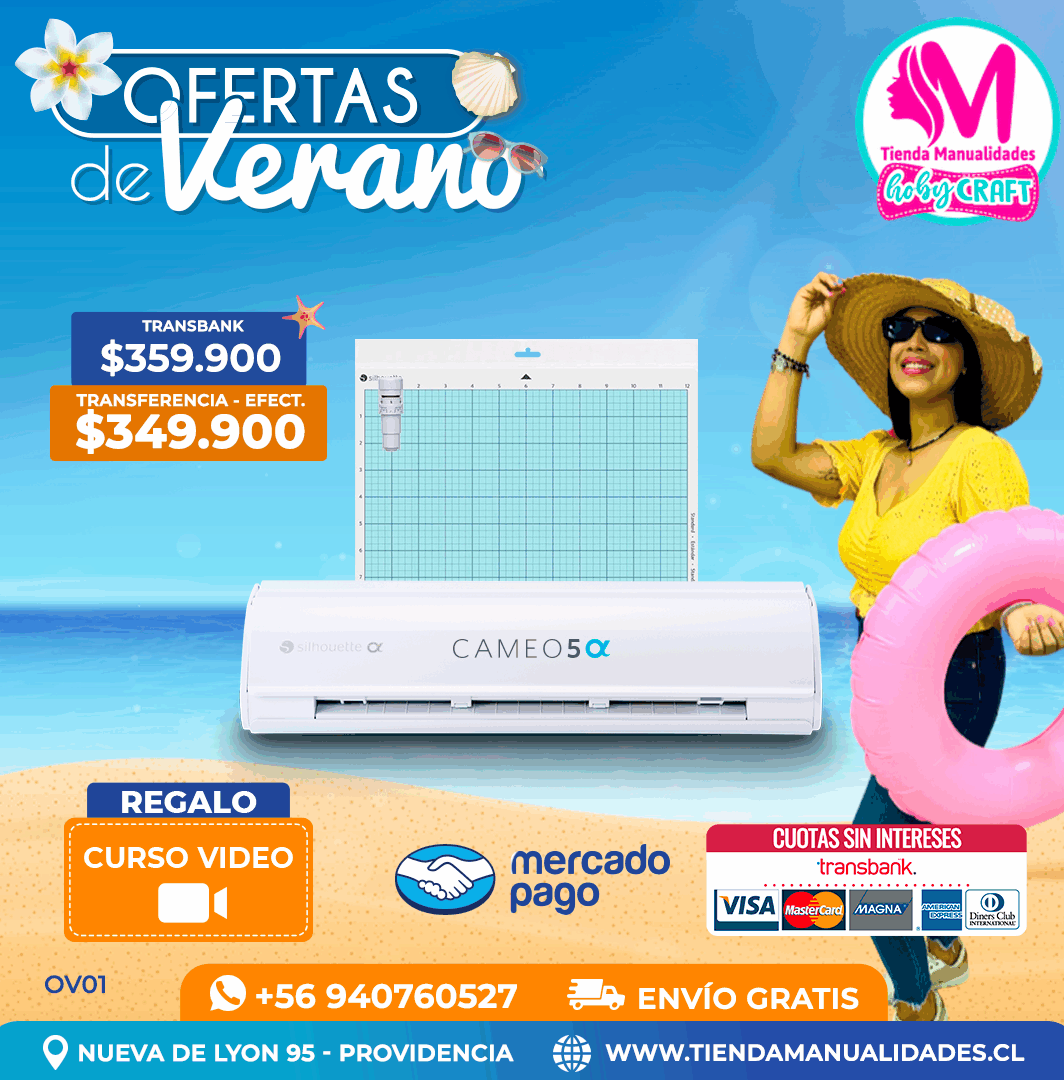 OV01 Kit Silhouette Cameo 5 Alfa blanca - Entrega inmediata