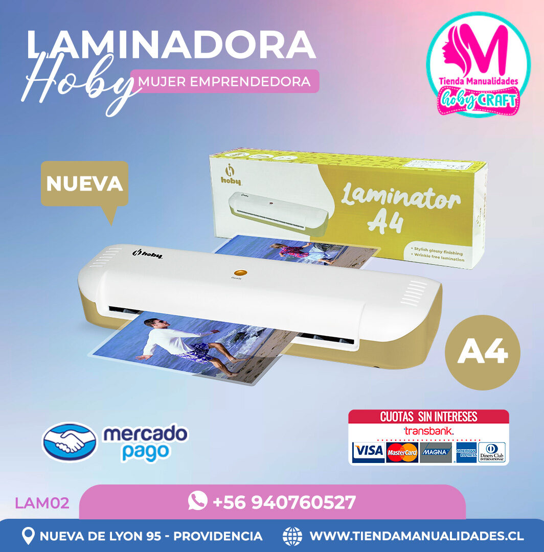 LAM02 Laminadora térmica A4 Hoby Dorada