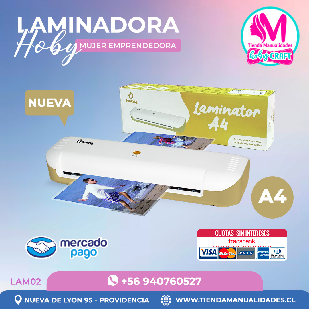 LAM02 Laminadora térmica A4 Hoby Dorada