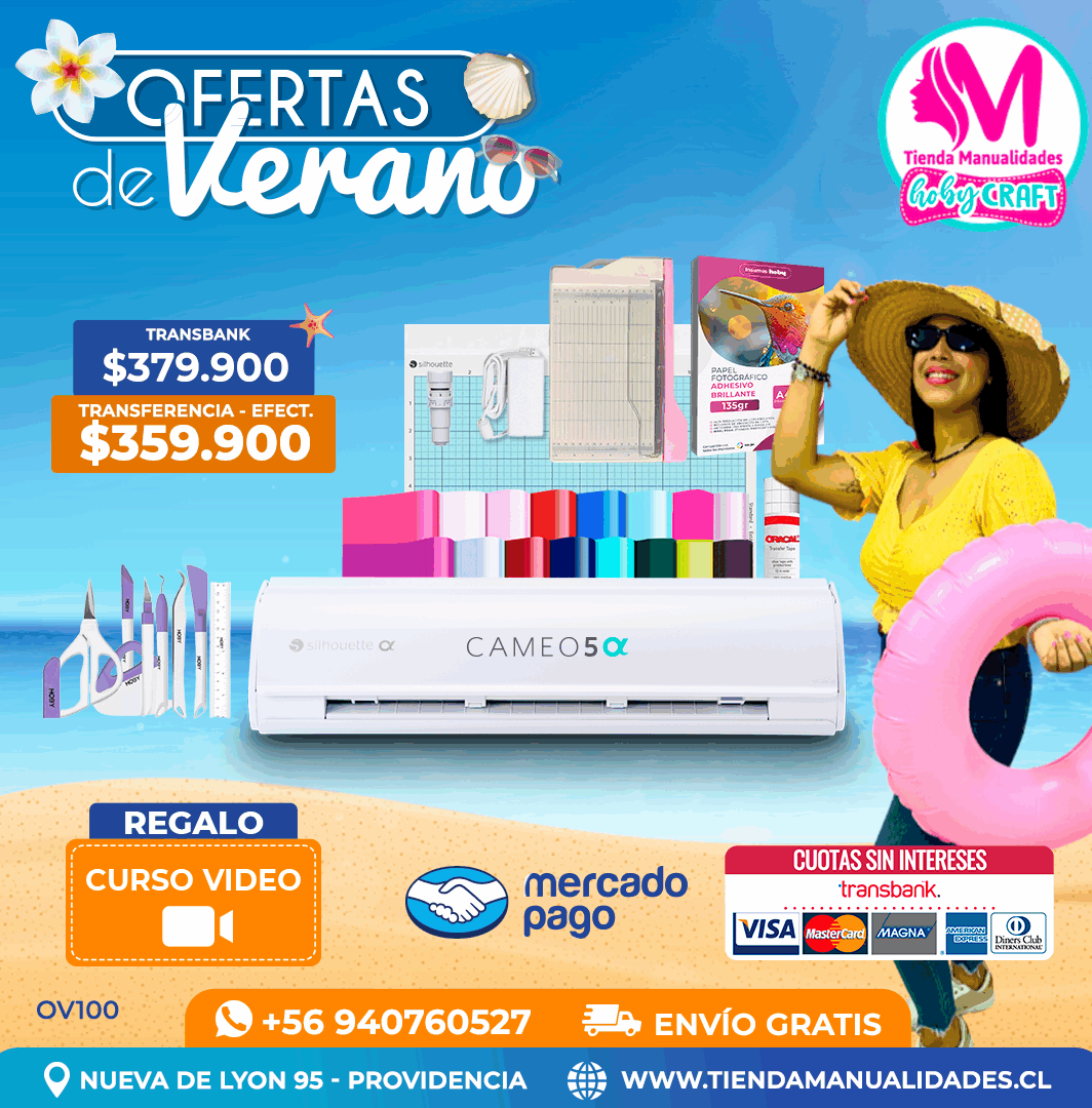 OV100 Kit Silhouette Cameo 5 Alfa blanca - Entrega inmediata