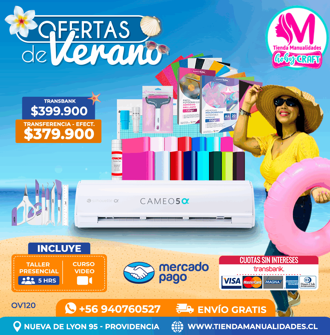 OV120 Kit Silhouette Cameo 5 Alfa blanca - Entrega inmediata