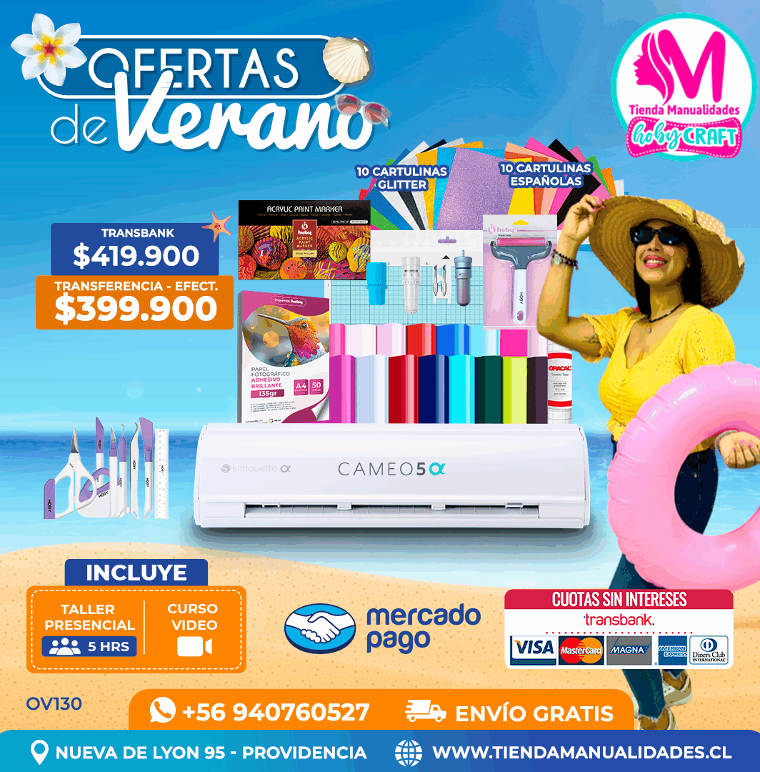OV130 Kit Silhouette Cameo 5 Alfa blanca - Entrega inmediata