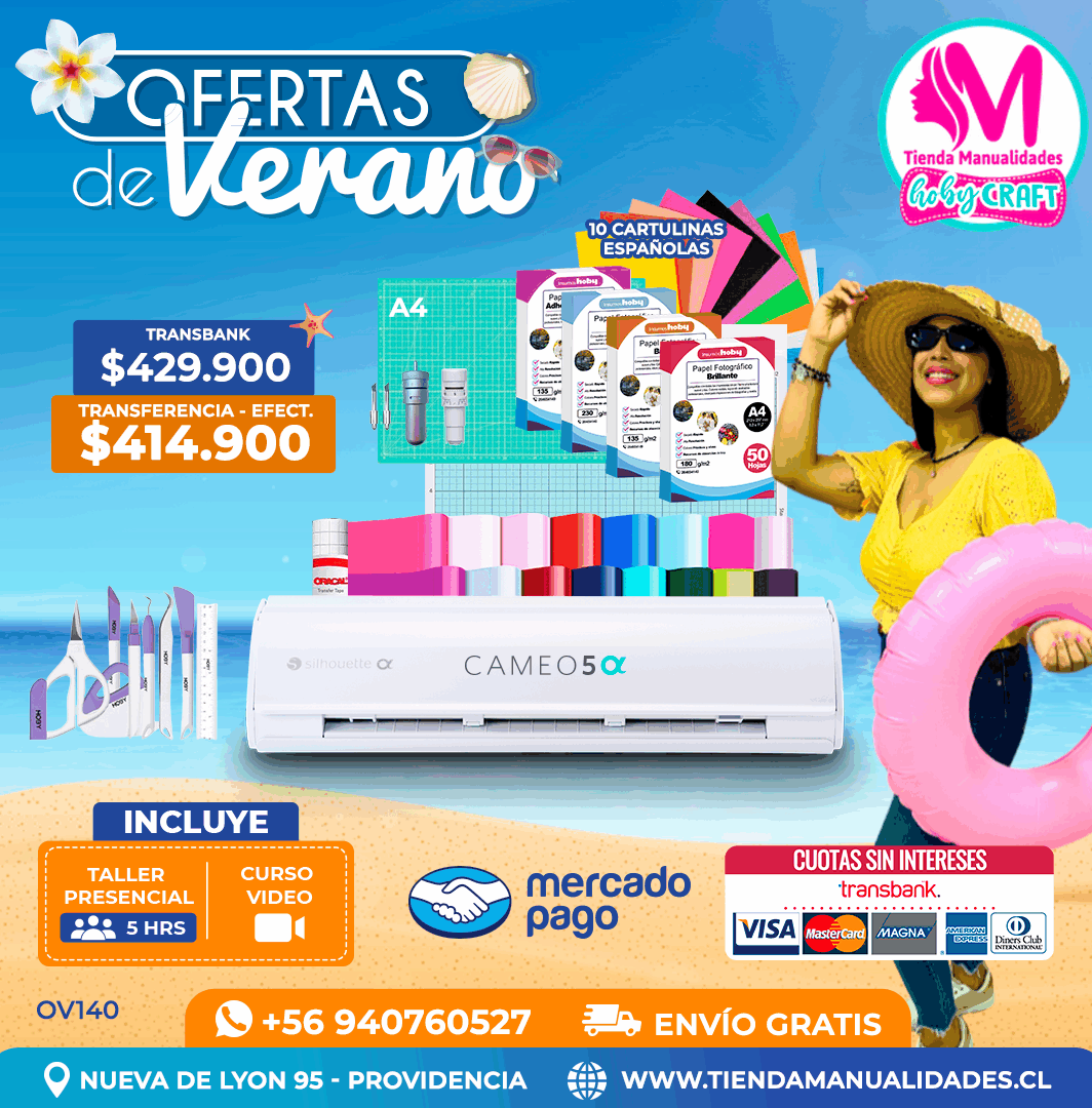 OV140 Kit Silhouette Cameo 5 Alfa blanca - Entrega inmediata