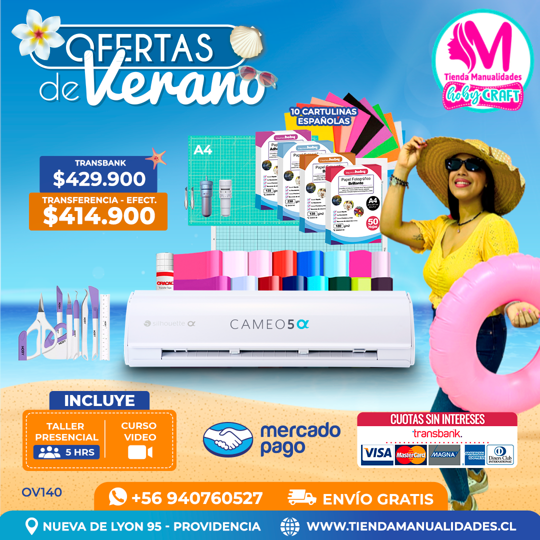 OV140 Kit Silhouette Cameo 5 Alfa blanca - Entrega inmediata