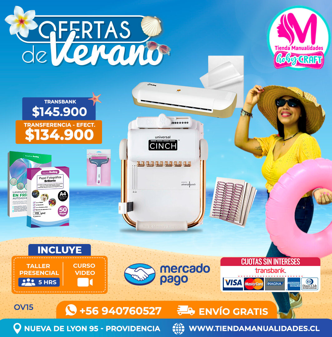 OV15 Kit encuadernadora Universal Cinch – Envío gratis