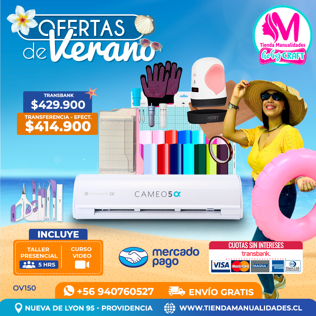 OV150 Kit Silhouette Cameo 5 Alfa blanca - Entrega inmediata