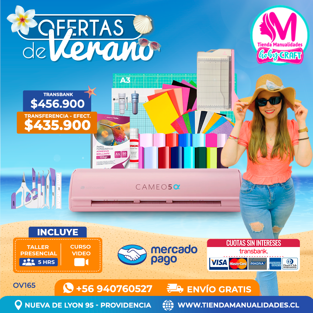 OV165 Kit Silhouette Cameo 5 Alfa blanca - Entrega inmediata