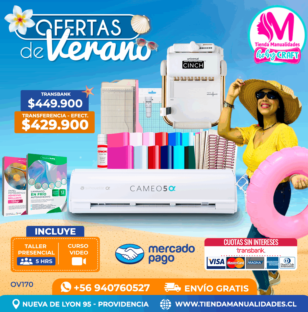 OV170 Kit Silhouette Cameo 5 Alfa blanca - Entrega inmediata