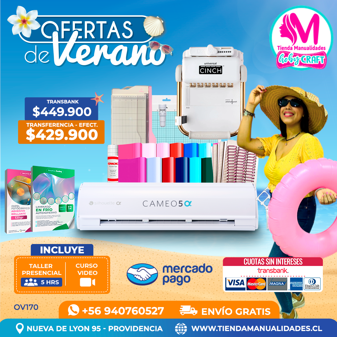 OV170 Kit Silhouette Cameo 5 Alfa blanca - Entrega inmediata