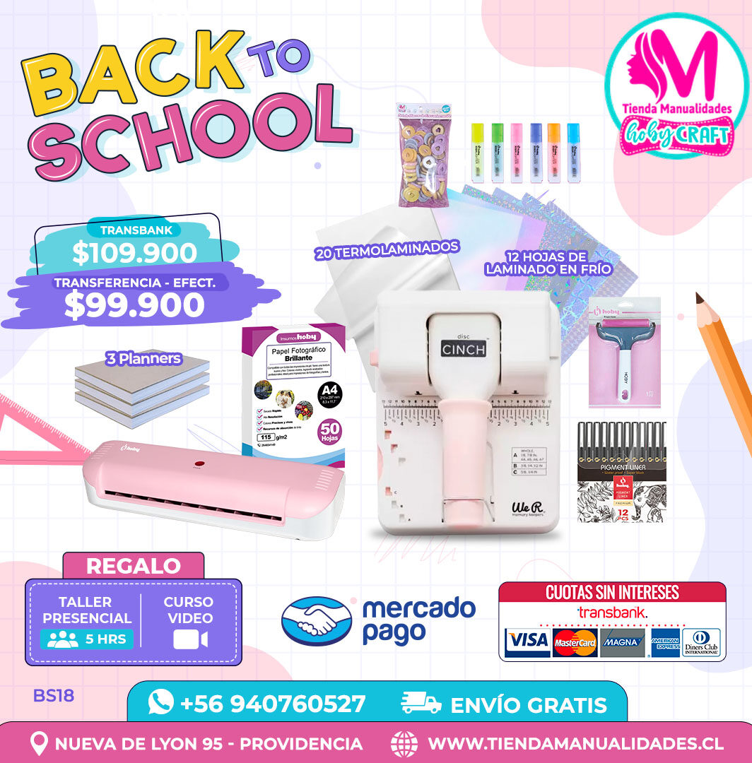 BS18 Kit encuadernadora Disc Cinch– Envío gratis